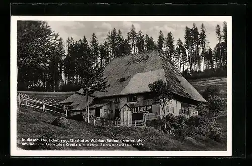 AK Waldau /Rödeck, Glashof der Gebrüder Kreutz
