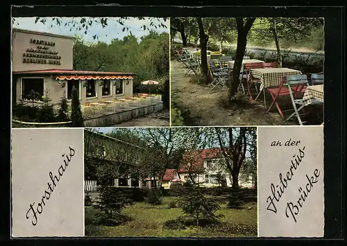 AK Berlin-Wannsee, Gaststätte Forsthaus an der Hubertusbrücke K. Schulze, Stöpchenweg 43 /45