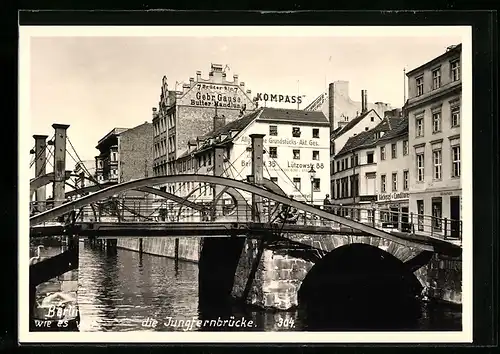 AK Berlin, Jungfernbrücke mit Häusern, Friedrichsgracht