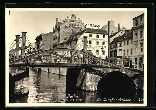 AK Berlin, Jungfernbrücke, Berlin wie es war, Friedrichsgracht