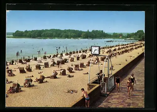 AK Berlin-Wannsee, Strandbad mit Wasserblick