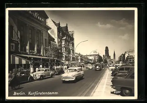 AK Berlin-Charlottenburg, Kurfürstendamm mit Gedächtniskirche