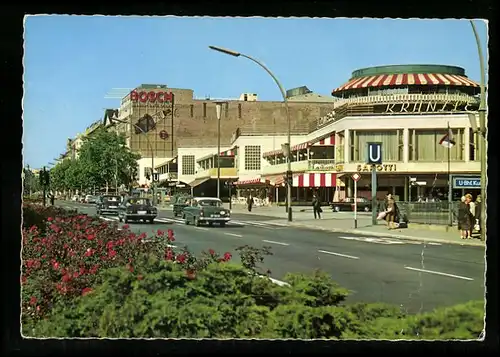 AK Berlin, Kurfürstendamm mit Café Kranzler
