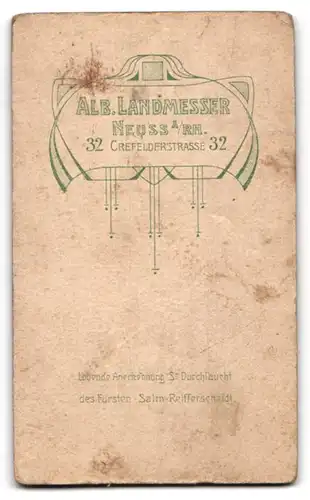 Fotografie Alb. Landmesser, Neuss a. Rh., Crefelderstr. 32, Junger Herr im Anzug mit Krawatte