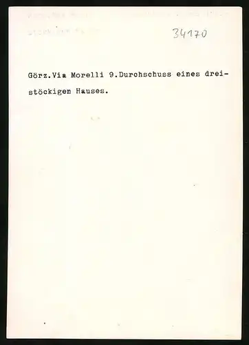 Fotografie Ansicht Görz / Gorizia, Via Morelli 9, zerschossenes Geschäftshaus Giuseppe Cesciutti, 1.WK