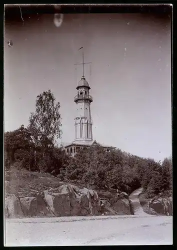 Fotografie M.L. Carstens, Hamburg, Ansicht Kotka / Finnland, Leuchtturm