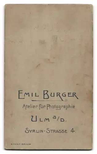 Fotografie E. Burger, Ulm / Donau, Ulan in Gardeuniform mit Epauletten und Ärmelabzeichen