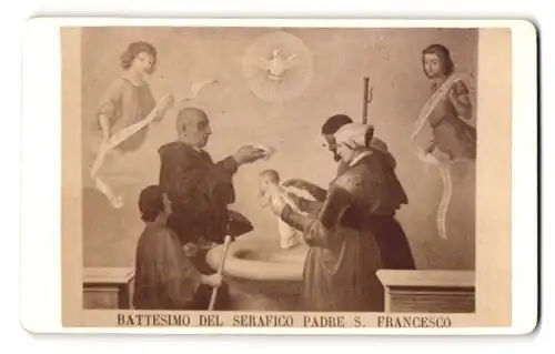 Fotografie unbekannter Fotograf und Ort, Battesimo Del Serafico Padre S. Francesco