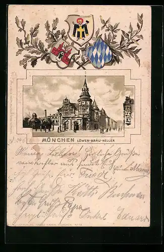 Lithographie München, Gasthaus Löwenbräu-Keller