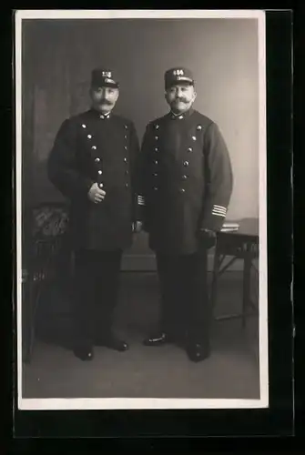 Foto-AK Eisenbahner in Uniform