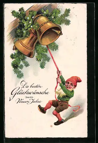 AK Zwerg läutet die Glocken