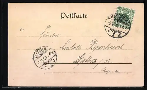 AK Magdeburg, Augustastrasse mit Gebäudeansicht