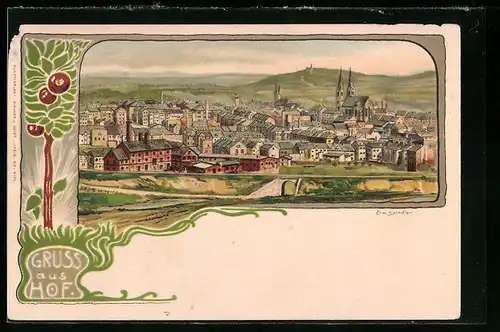 Künstler-AK Erwin Spindler: Hof, Totalansicht