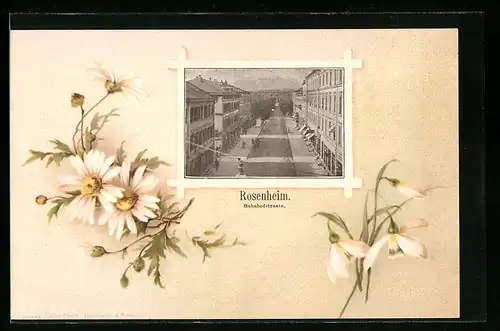 AK Rosenheim, Partie in der Bahnhofstrasse