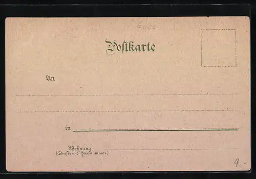 Lithographie Offenbach a. M., Partie am Aliceplatz