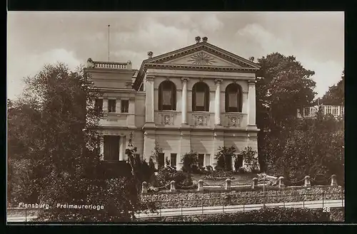 AK Flensburg, Partie an der Freimaurerloge