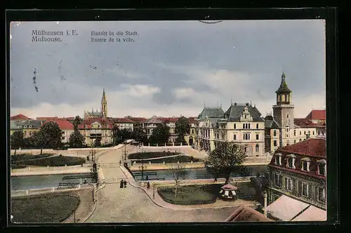 AK Mülhausen i. E., Eintritt in die Stadt