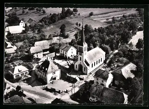 AK Seppois-le-Haut, Eglise et Mairie