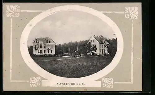 Präge-AK Altweier, Ortspartie, Passepartout