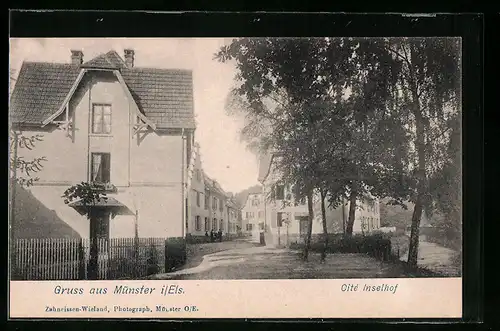 AK Münster i. Els., Cité Inselhof