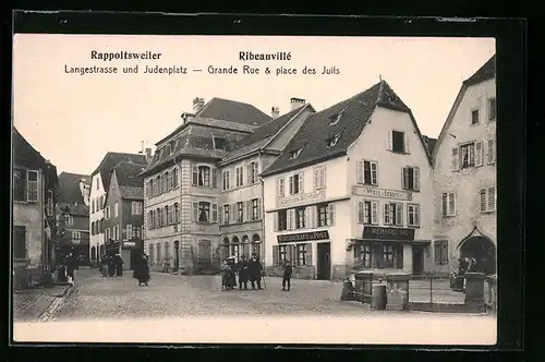 AK Rappoltsweiler, Langestrasse und Judenplatz