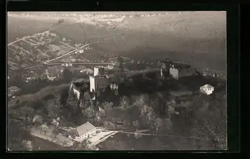 AK Obernai, Ruine aus der Vogelschau