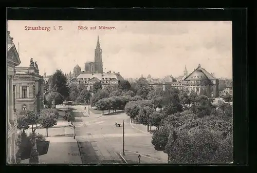 AK Strassburg, Blick auf Münster