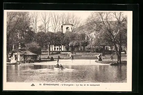 AK Strassburg, L`Orangerie, le lac et le restaurant