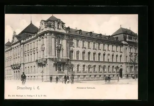 AK Strassburg i. E., Ministerial Gebäude im Sonnenschein