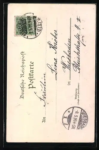 Lithographie Strassburg i. E., Haus Kammerzell