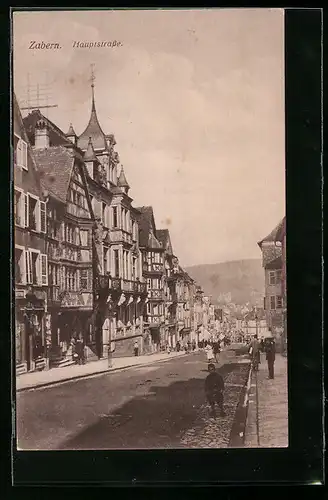 AK Zabern, Blick in die Hauptstrasse