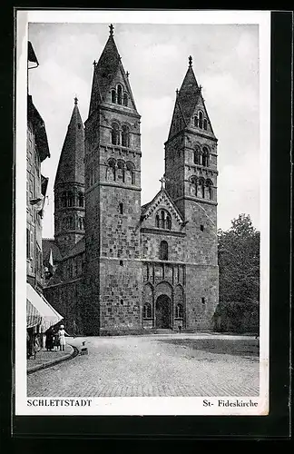 AK Schlettstadt, an der St. Fideskirche
