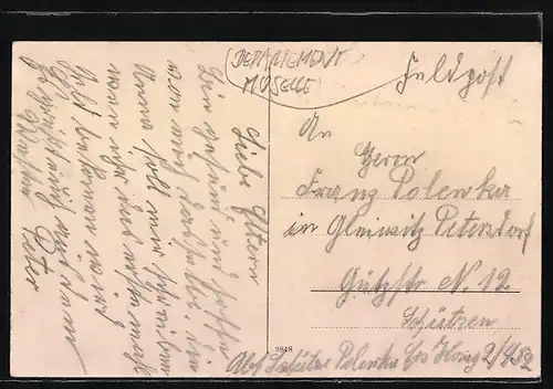 AK Pfalzburg, Totalansicht mit Kirche