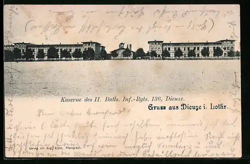 AK Dieuze i. Lothr., Kaserne des II. Batls. Inf.-Regts. 136