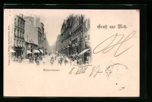 AK Metz, Blick in die Römerstrasse