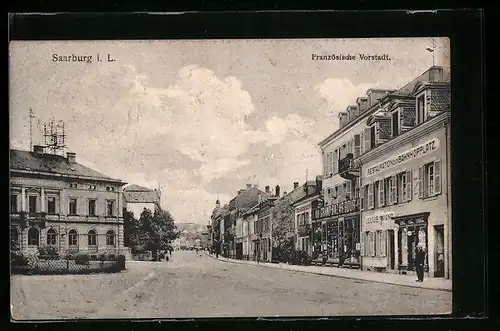 AK Saarburg i. L., Französische Vorstadt