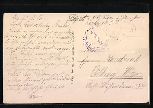 AK Diedenhofen, Brückenstrasse mit Hôtel St. Hubert