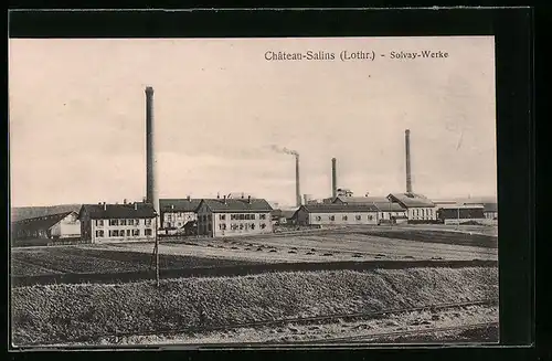 AK Château-Salins /Lothr., Solvay-Werke