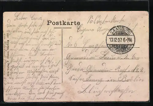 AK Saarburg i. L., Schanzstrasse mit Restaurant