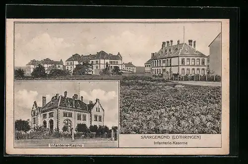 AK Saargemünd /Lothringen, Infanterie-Kaserne, Infanterie-Kasino