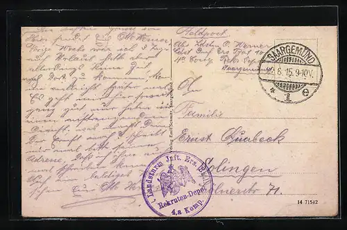 AK Saargemünd /Lothringen, Infanterie-Kaserne, Infanterie-Kasino