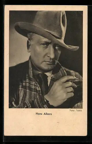 AK Schauspieler Hans Albers mit Hut