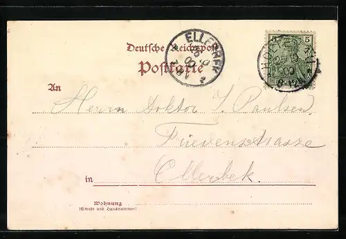 AK Holtenau, Wandgemälde, Wartehalle