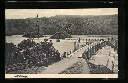 AK Gemünd /Eifel, Urfttalsperre mit Brücke