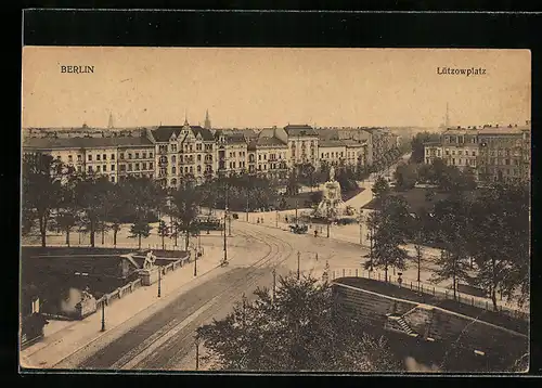 AK Berlin-Tiergarten, Lützowplatz mit Strassenbahn