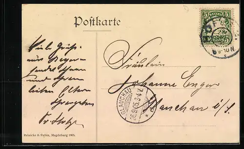 AK Hof i. B., Blick auf die Michaeliskirche u. Sigmundsgraben