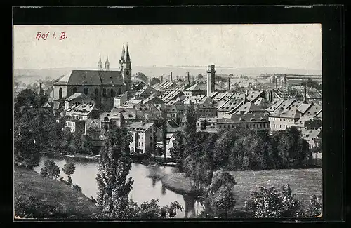 AK Hof i. B., Sicht über den Ort