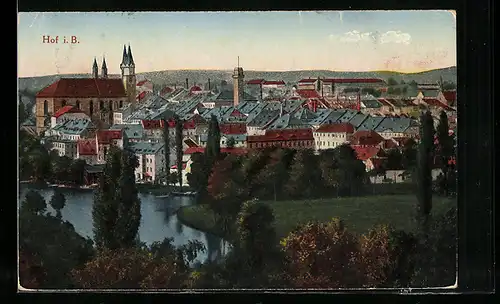 AK Hof i. B., Teilansicht Ort