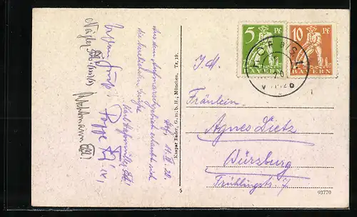 AK Hof i. B., Teilansicht Ort