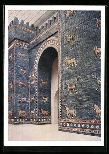 AK Berlin, Pergamonmuseum, Teilansicht des Ischtar-Tores in Babylon
